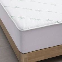 White Bamboo-Blend Electric Blanket